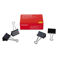 Universal Binder Clips, Large, Black/Silver, 12/Box