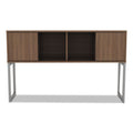 Alera Open Office Desk Series Hutch, 59w x 15d x 36.38h, Modern Walnut