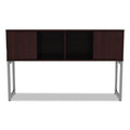 Alera Open Office Desk Series Hutch, 59w x 15d x 36.38h, Mahogany