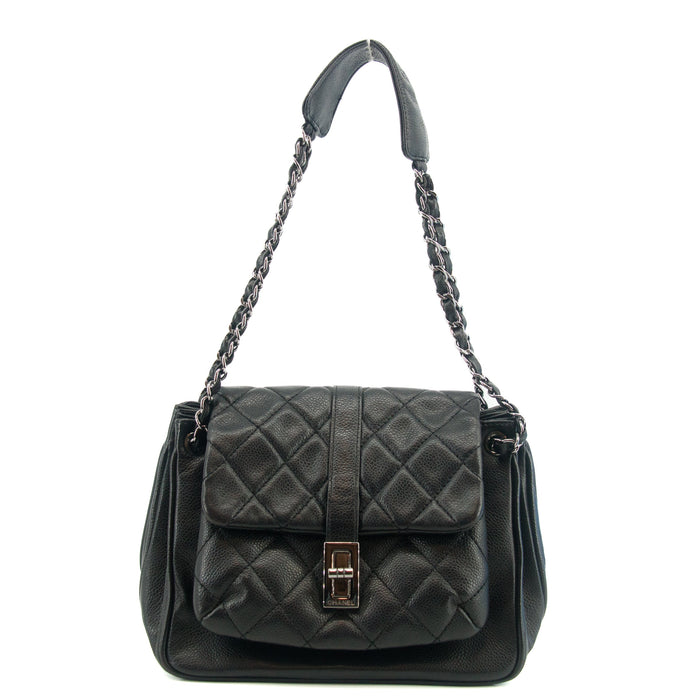 Chanel Matlasse Caviar Skin Black Quilted Shoulder Bag 10 Series - 2681 by Bolt Boutique