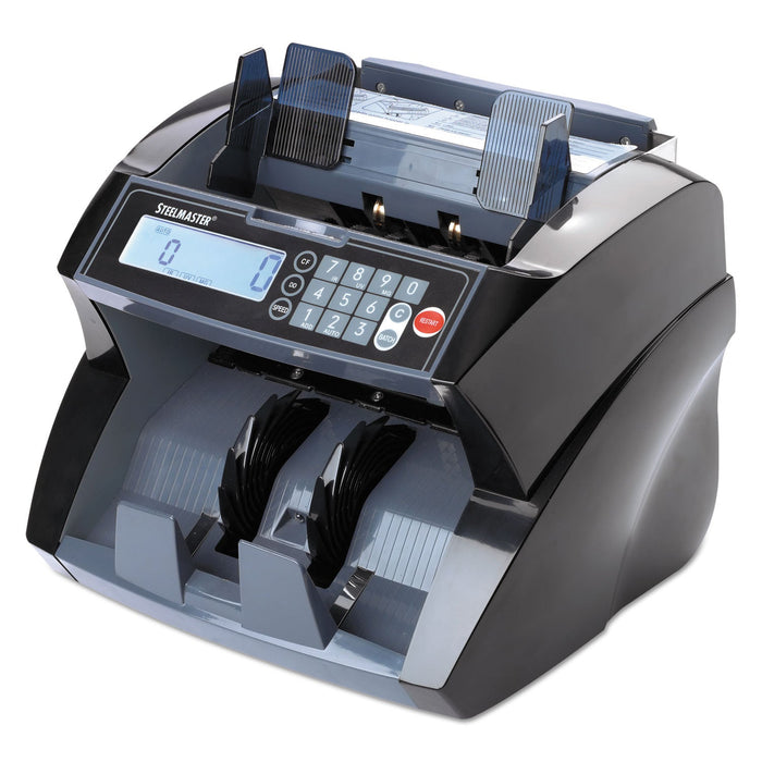 SteelMaster 4850 Bill Counter with Counterfeit Detection, 1,900 Bills/min, 12 x 14 x 9.63, Black