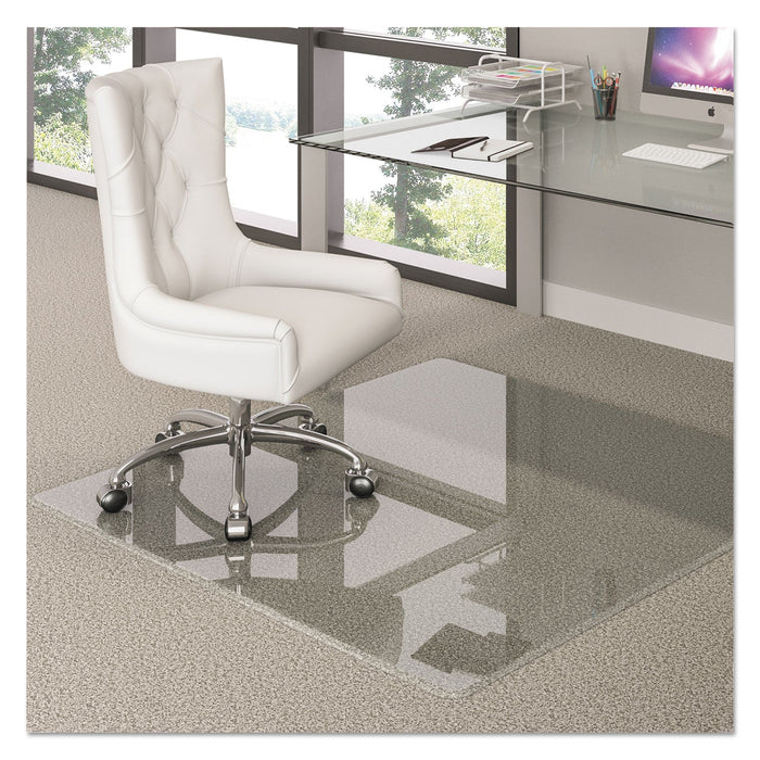 deflecto Premium Glass All Day Use Chair Mat - All Floor Types, 48 x 60, Rectangular, Clear