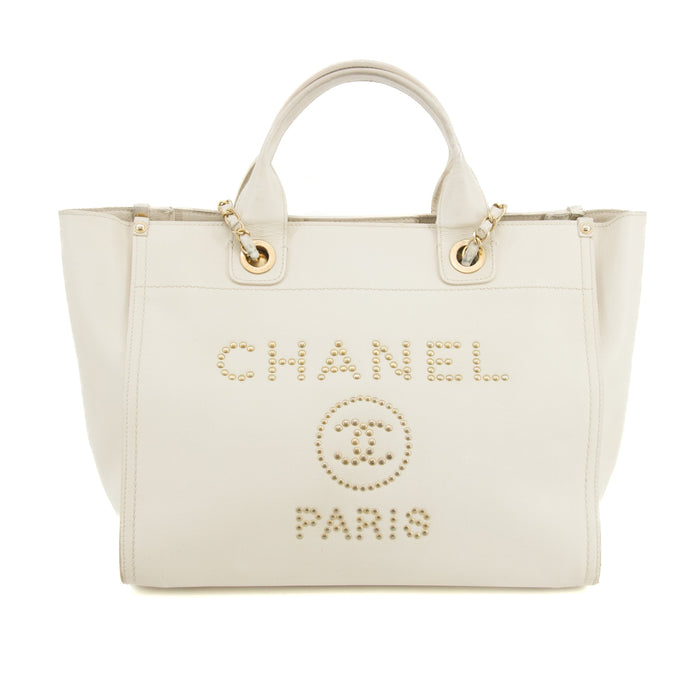 Chanel Caviar Skin Studded Deauville MM 2way Tote Bag 26 Series - #2684 by Bolt Boutique