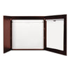 MasterVision Conference Cabinet, Porcelain Magnetic, Dry Erase, 48 x 48, Cherry