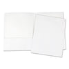Universal Laminated Two-Pocket Portfolios, Cardboard Paper, 100-Sheet Capacity, 11 x 8.5, White, 25/Box