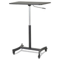 Victor DC500 High Rise Collection Mobile Adjustable Standing Desk, 30.75" x 22" x 29" to 44", Black