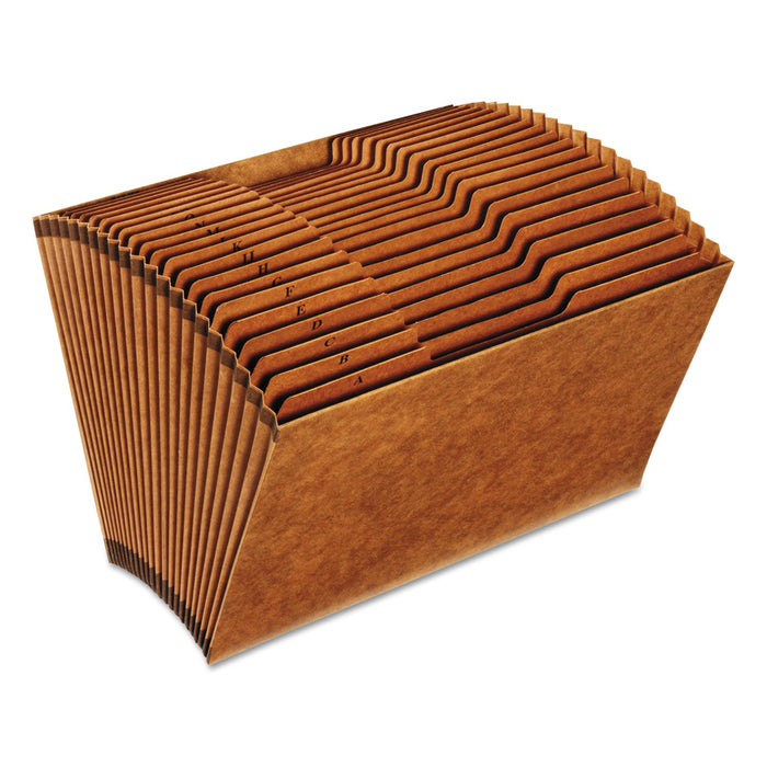 Pendaflex Heavy-Duty Open-Top Expanding Stadium File, 21 Sections, 1/3-Cut Tabs, Legal Size, Redrope