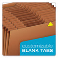 Pendaflex Heavy-Duty Expanding File with Reinforced Flap, 21 Sections, Elastic Cord Closure, 1/3-Cut Tabs, Letter Size, Redrope