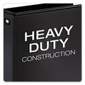 Cardinal Premier Easy Open ClearVue Locking Round Ring Binder, 3 Rings, 1.5" Capacity, 11 x 8.5, Black