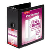 Cardinal Performer ClearVue Slant-D Ring Binder, 3 Rings, 5" Capacity, 11 x 8.5, Black