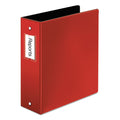 Cardinal Premier Easy Open Locking Round Ring Binder, 3 Rings, 3" Capacity, 11 x 8.5, Red