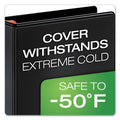 Cardinal XtraLife ClearVue Non-Stick Locking Slant-D Ring Binder, 3 Rings, 5" Capacity, 11 x 8.5, Black