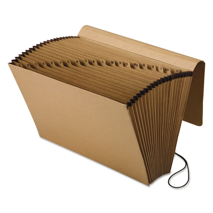 Pendaflex Kraft Indexed Expanding File, 21 Sections, Elastic Cord Closure, 1/21-Cut Tabs, Legal Size, Brown