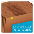 Pendaflex Heavy-Duty Open-Top Expanding Stadium File, 21 Sections, 1/3-Cut Tabs, Legal Size, Redrope