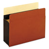Pendaflex Extra-Wide Heavy-Duty File Pockets, 5.25" Expansion, Letter Size, Redrope, 10/Box