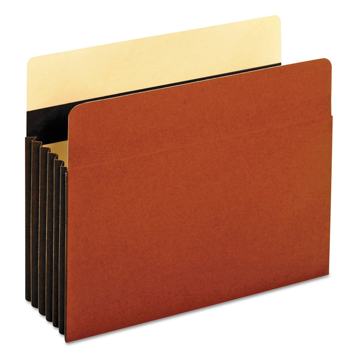 Pendaflex Extra-Wide Heavy-Duty File Pockets, 5.25" Expansion, Letter Size, Redrope, 10/Box