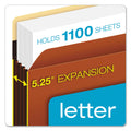 Pendaflex Heavy-Duty File Pockets, 5.25" Expansion, Letter Size, Redrope, 10/Box