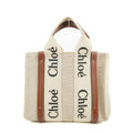 Chloe Woody Small Canvas &amp; Leather 2 Way Handbag Beige x Brown #2695 by Bolt Boutique
