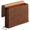 Pendaflex Premium Reinforced Expanding Wallet, 5.25" Expansion, 1 Section, Elastic Cord Closure, Legal Size, Red Fiber