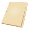 Oxford Write-On Tab Dividers, 5-Tab, 11 x 8.5, Manila, 20 Sets
