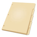 Oxford Write-On Tab Dividers, 5-Tab, 11 x 8.5, Manila, 20 Sets
