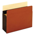 Pendaflex Heavy-Duty File Pockets, 5.25" Expansion, Letter Size, Redrope, 10/Box