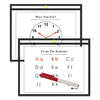 C-Line Reusable Dry Erase Pockets, 12 x 9, Black