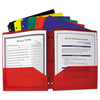 C-Line Two-Pocket Heavyweight Poly Portfolio Folder, 3-Hole Punch, 11 x 8.5, Assorted
