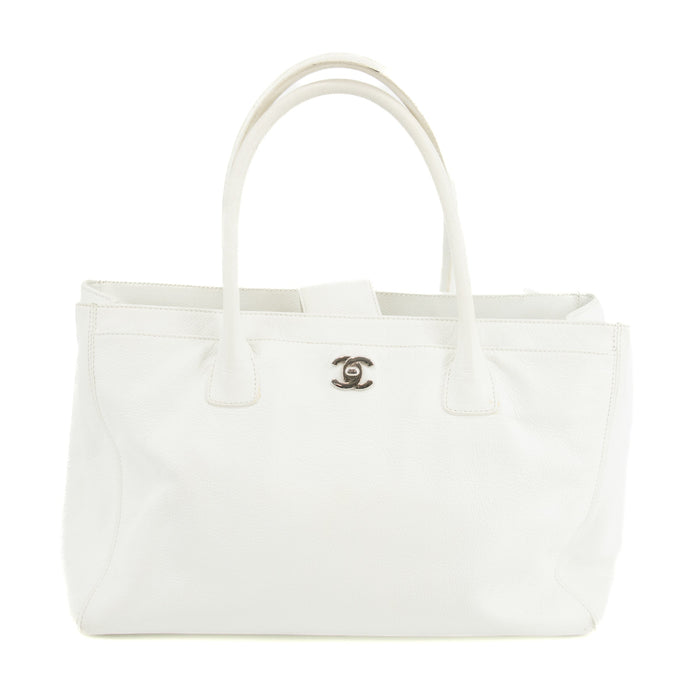 Chanel Caviar Skin White Executive 2-Way Tote Bag -#2698 by Bolt Boutique