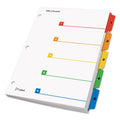 Cardinal OneStep Printable Table of Contents and Dividers, 5-Tab, 1 to 5, 11 x 8.5, White, Assorted Tabs, 1 Set