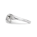 Cubic Zirconia Snake Pave Ring Silver by Fine Color Jewels