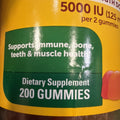 Nature Made D3 5000 IU 200 Gummies Exp. 05/2026 by Price Is Right Miami
