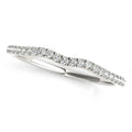 14k White Gold Wave Theme Diamond Wedding Band (1/8 cttw) by Bids.com