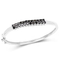 3.53 Carat Genuine Black Diamond .925 Sterling Silver Bangle by Bids.com