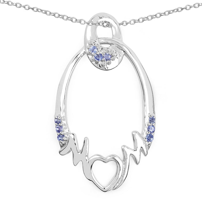 0.18 Carat Genuine Tanzanite .925 Sterling Silver Pendant by Bids.com