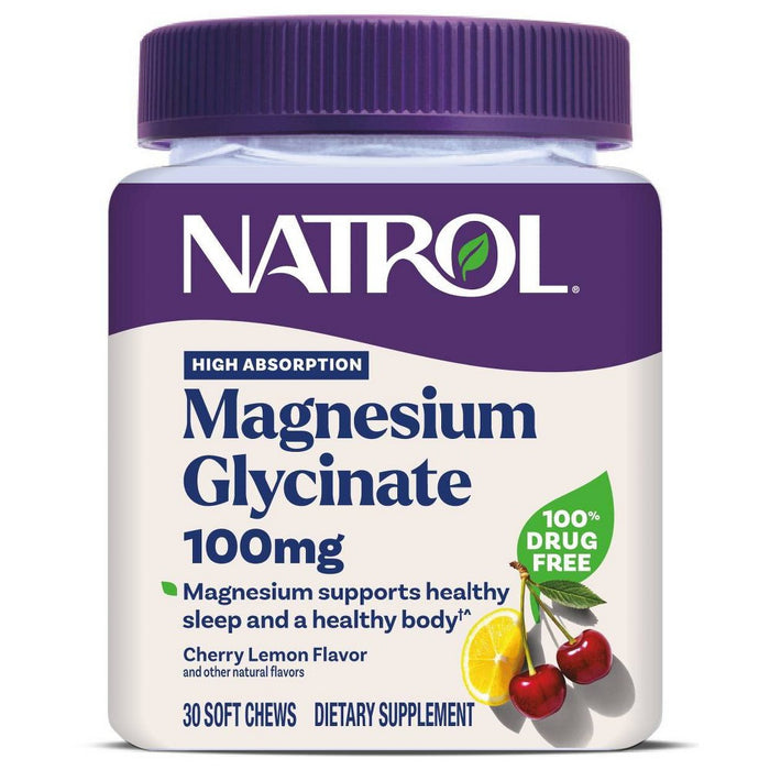 Natrol High Absorption Magnesium Glycinate Soft Chews – Cherry Lemon – 30ct by Pasteur Pharmacy