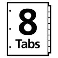 Avery Write and Erase Durable Plastic Dividers with Slash Pocket, 3-Hold Punched, 8-Tab, 11.13 x 9.25, Assorted, 1 Set