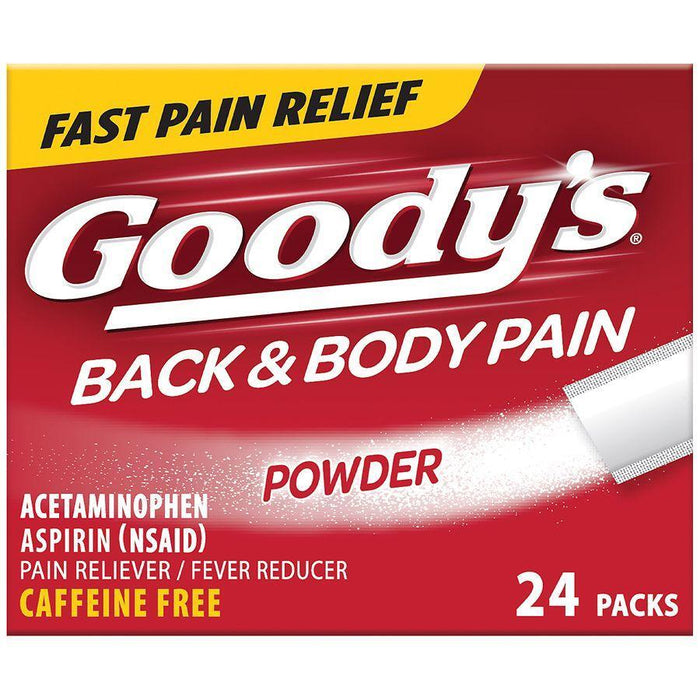 Goody's Caffeine Free Powder Stick Packs Back & Body Pain by Pasteur Pharmacy