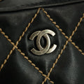 Chanel Wild Stitch Black Lamb Skin Hand Bag 3 Series #2702 by Bolt Boutique