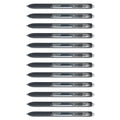 Paper Mate InkJoy Gel Pen, Retractable, Medium 0.7 mm, Black Ink, Black Barrel, Dozen
