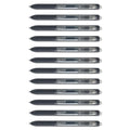 Paper Mate InkJoy Gel Pen, Retractable, Micro 0.5 mm, Black Ink, Black Barrel, Dozen