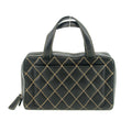 Chanel Wild Stitch CC Coco Mark Black Quilted Hand Bag #2704 by Bolt Boutique