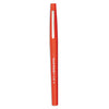 Paper Mate Point Guard Flair Felt Tip Porous Point Pen, Stick, Bold 1.4 mm, Red Ink, Red Barrel, 36/Box
