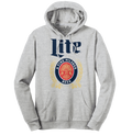 Miller Lite Logo Hooded Sweatshirt - Gray by Tee Luv