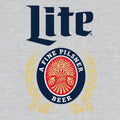 Miller Lite Logo Hooded Sweatshirt - Gray by Tee Luv