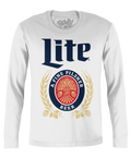 Miller Lite Beer Long Sleeve T-Shirt - White by Tee Luv