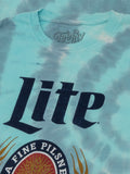 Miller Lite Beer Tie Dye T-Shirt - Coral Reef Tie Dye by Tee Luv