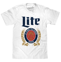 Miller Lite Logo T-Shirt - White by Tee Luv