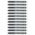 Paper Mate InkJoy Gel Pen, Retractable, Micro 0.5 mm, Black Ink, Black Barrel, Dozen