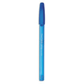 Paper Mate InkJoy 100 Ballpoint Pen, Stick, Medium 1 mm, Blue Ink, Blue Barrel, Dozen
